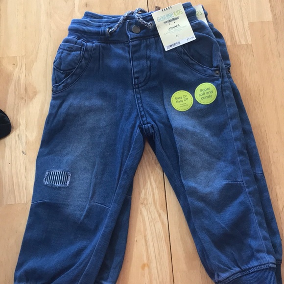 NWT Boys Genuine Kids by Osh Kosh Pull-On Jeans Soft and Comfy Patches & Pockets - Picture 5 of 12